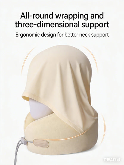 CloudRest Hooded Memory Foam Travel Pillow