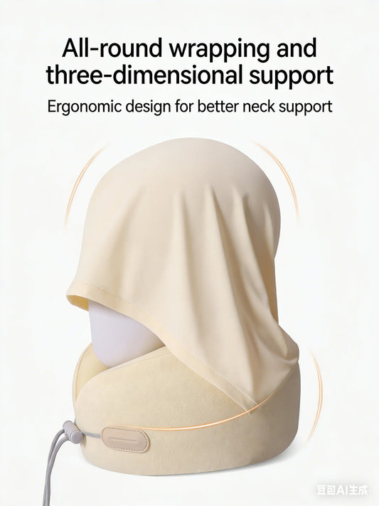 CloudRest Hooded Memory Foam Travel Pillow