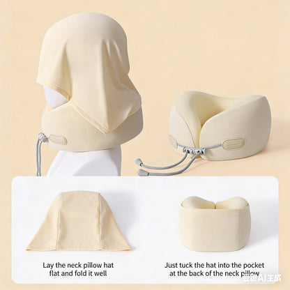 CloudRest Hooded Memory Foam Travel Pillow