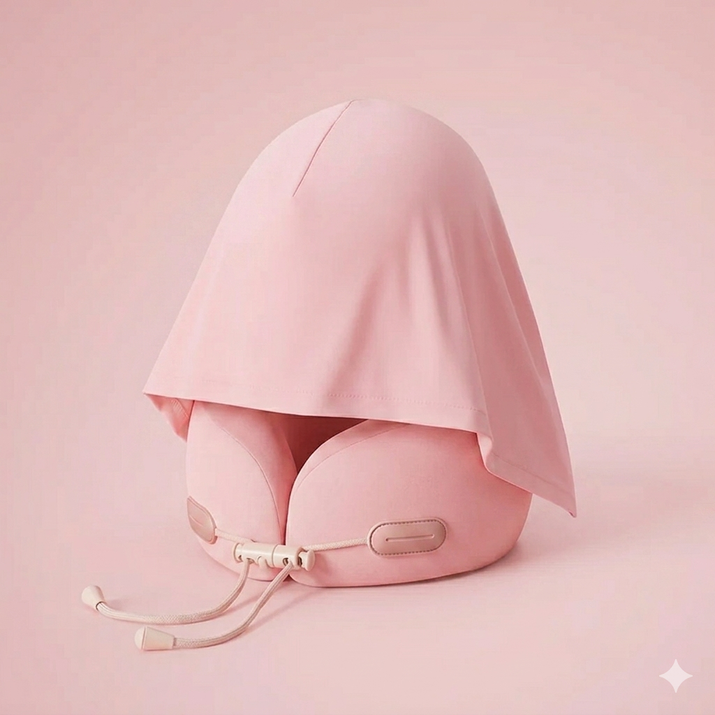 CloudRest Hooded Memory Foam Travel Pillow