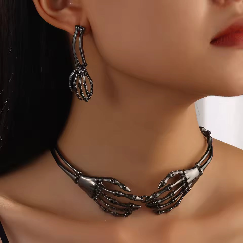 Midnight Grasp Necklace & Earrings