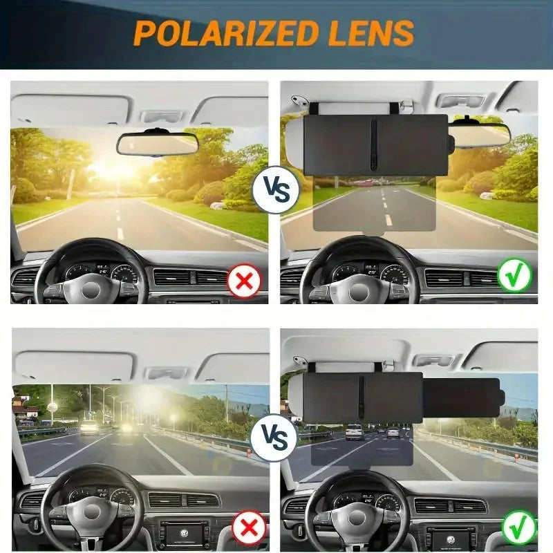 GlareGuard – Day & Night Anti-Glare Sun Visor