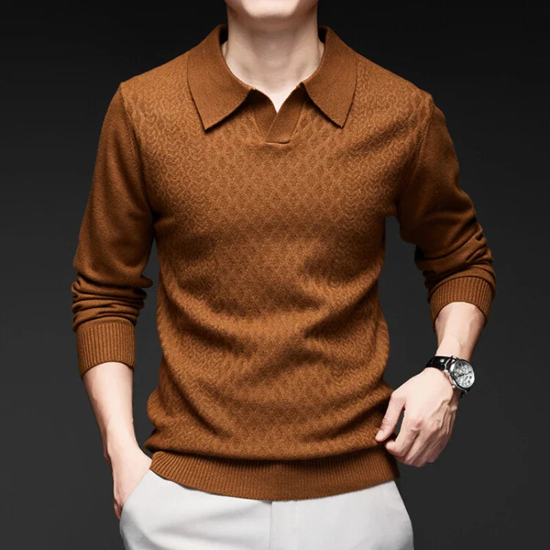Torino Textured Polo Sweater