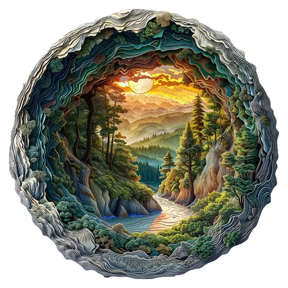 A3 Animal Shaped Forest Cave Wooden Puzzle