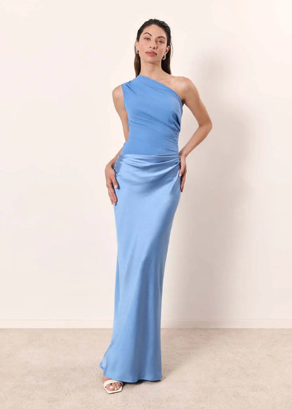 Ellis & Johnson™  | Maxi Dress with a Guilt in Satin