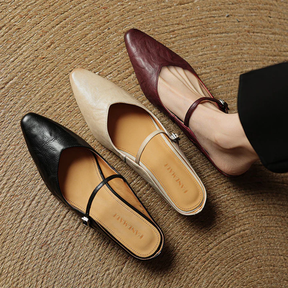 Vivian Genuine Leather Mules