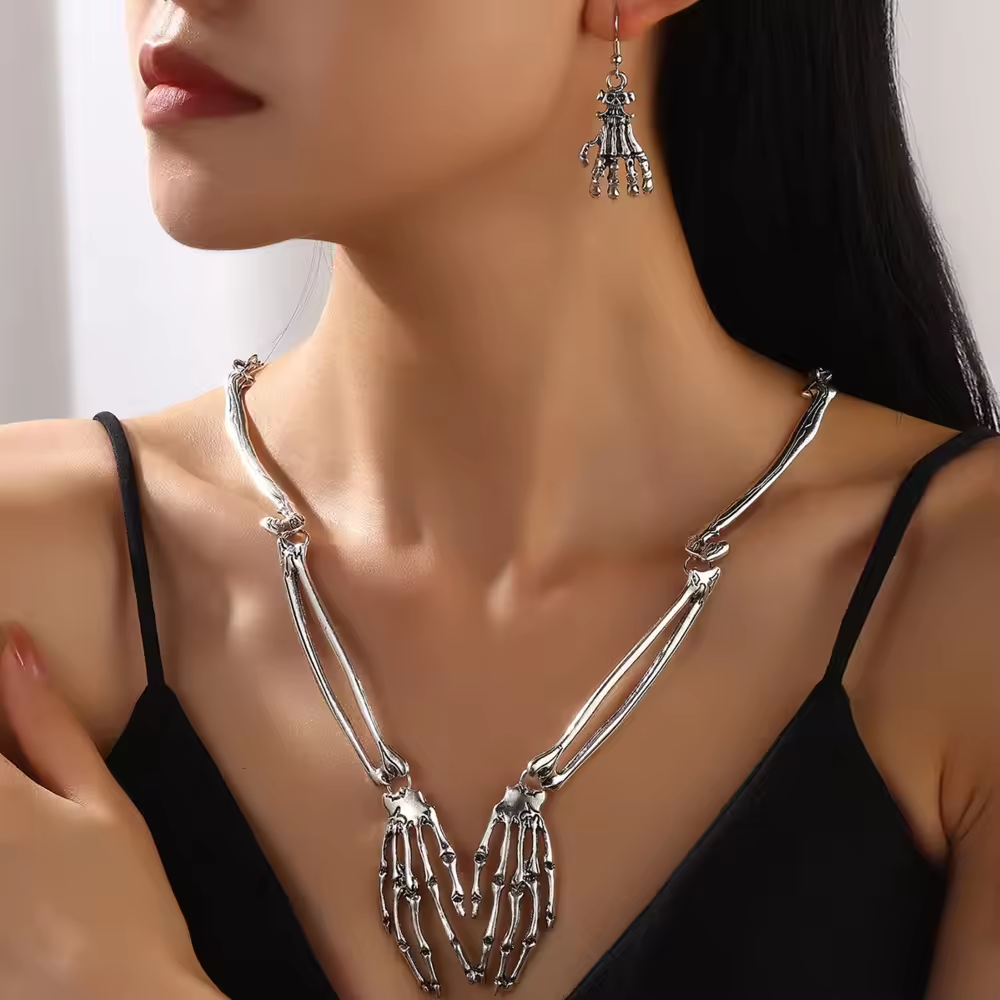 Midnight Grasp Necklace & Earrings